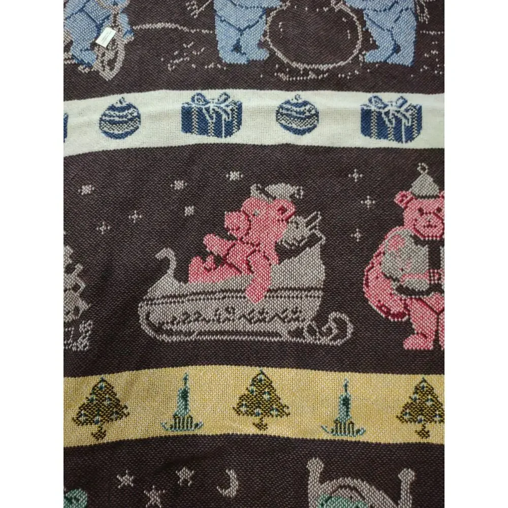 Vintage Crown Crafts Christmas‎ Tapestry Blanket Size 50X60